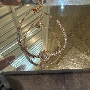 Elegant‎ Rose Gold and Cz Slide Tennis Bracelet